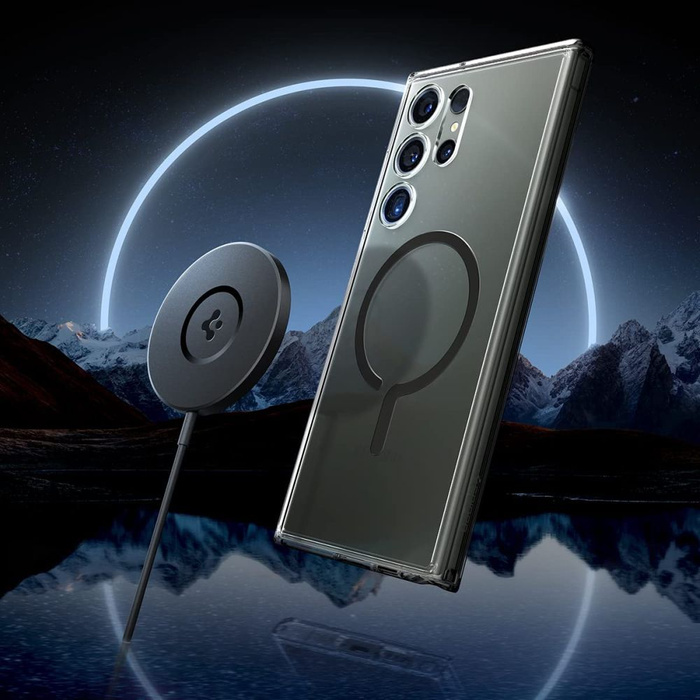 Hülle Spigen Ultra Hybrid Onetap Ring MagSafe Galaxy S23 Ultra Schwarz Case