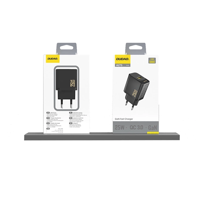 Dudao A27S 25W GaN USB-A Charger - White
