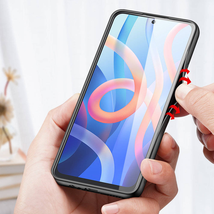 Dux Telefontok Fino nylon anyaggal borított tokburkolat Xiaomi Redmi Note 11 / 11T 5G / Poco M4 Pro 5G fekete