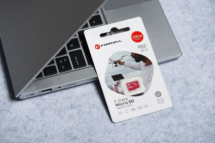 Karta microSD 128GB U3 class 10 Forcell F-Data czerwona