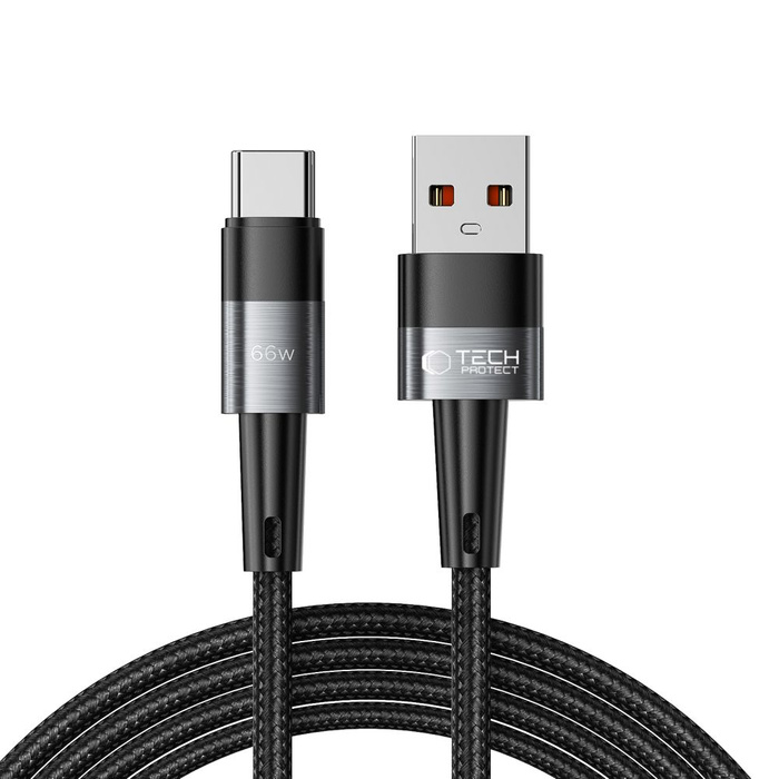 TECH-PROTECT ULTRABOOST TYP-C KABEL 66W/6A 200CM GRAU