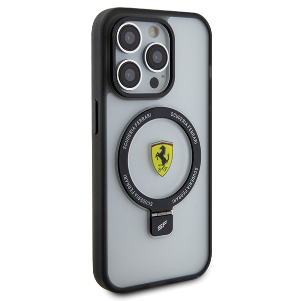 Cover Ferrari FEHMP15LUSCAH iPhone 15 Pro 6.1" trasparente rigidocase Supporto ad anello 2023 Collezione MagSafe Case
