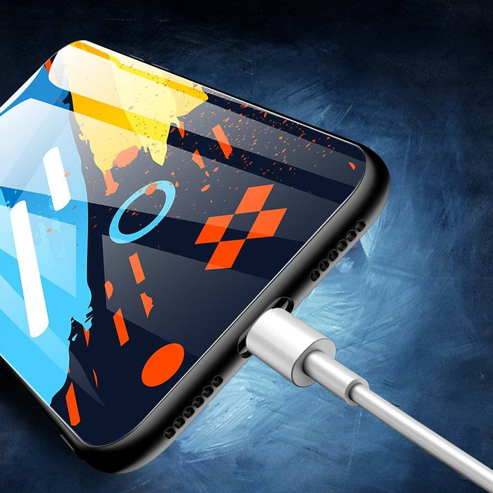 Barevné sklo Case pouzdro kryt překryvný glasses tvrzené sklo s krytem fotoaparátu iPhone 11 Pro Max vzor 2