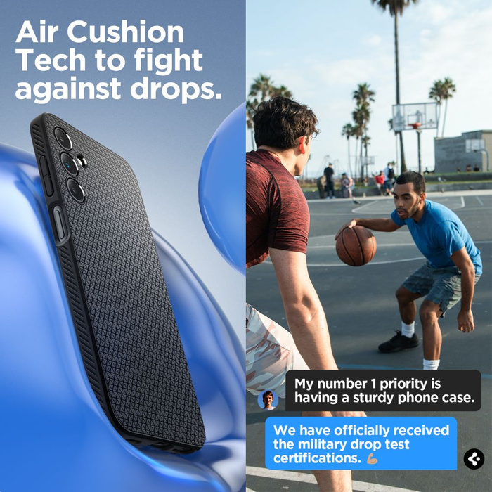 Funda Spigen Liquid Air Samsung Galaxy A15 4g / 5g MATTE Negro Case