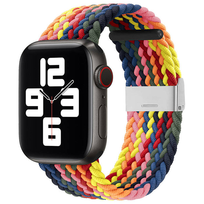 Strap Fabric Watch Band 7/6 / SE / 5/4/3/2 (41mm / 40mm / 38mm) Braided Fabric Watch Bracelet Multicolor (1)