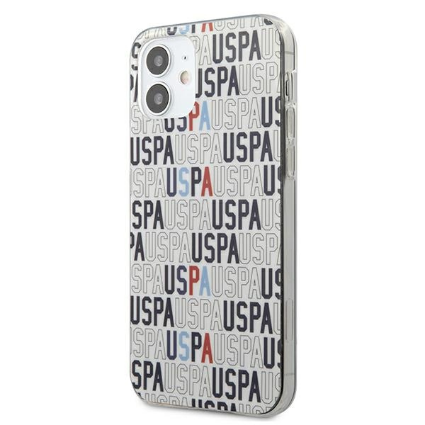 Pouzdro US POLO Apple iPhone 12 Mini Logo Mania Collection USHCP12SPCUSPA6 Bílé pouzdro