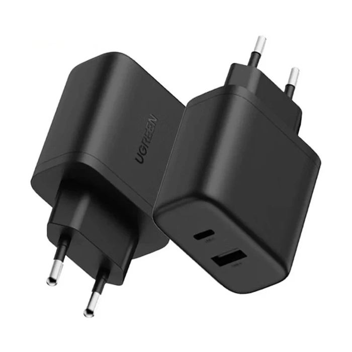 Ugreen X227 20W GaN Wall Charger 1x USB-A 1x USB-C - Black