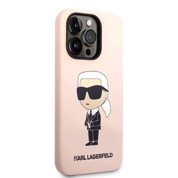 Coque Karl Lagerfeld iPhone 14 Pro Max 6,7" durcase rose/rose Silicone Ikonik