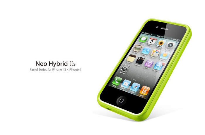 SPIGEN iPhone 4 4S Neo Hybrid 2S Lime 2 Hülle