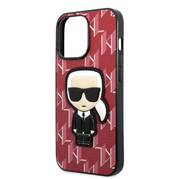 Obal Karl Lagerfeld Klhcp13lpmnikpi iPhone 13 Pro / 13 6,1" Hardcase Red/red Monogram Ikonik Patch Case