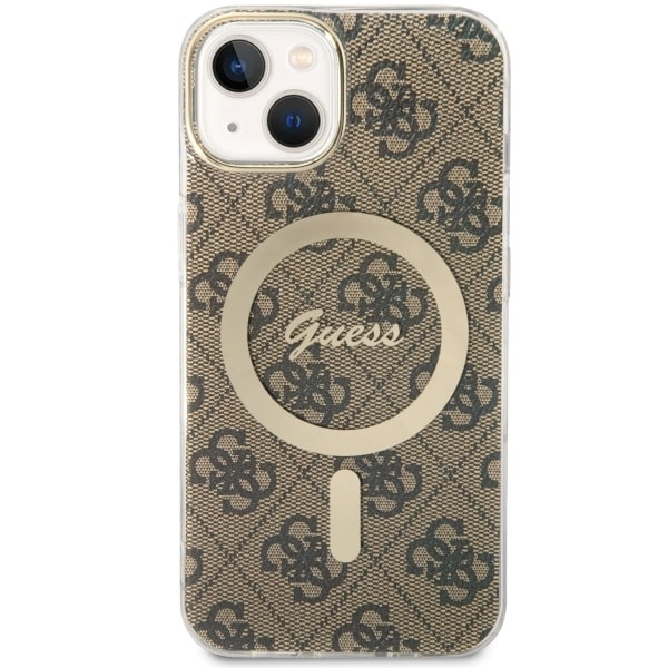 Case Guess GUHMP14MH4STW iPhone 14 Plus 6.7" brown/brown hardcase 4G MagSafe Case