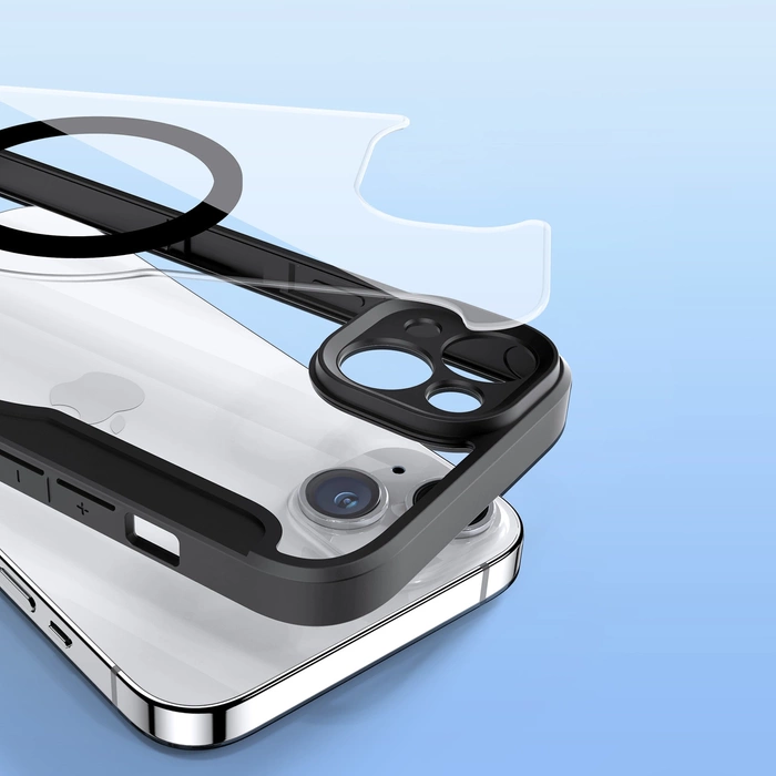 [B WARE] Dux Ducis Skin X Pro Case iPhone 14 Plus Magnetic MagSafe Flip Case Schwarz