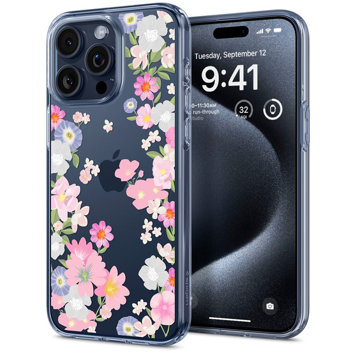 Funda Spigen Liquid Crystal iPhone 15 Pro Blossom