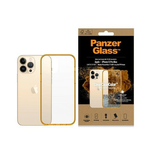 PanzerGlass ClearCase iPhone 13 Pro Max 6.7" Antibakteriell Militärische Qualität Tangerine 0343