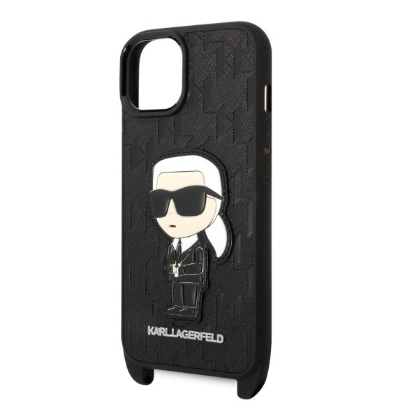 Karl Lagerfeld KLHCP14MSTKMK iPhone 14 Plus 6,7" black/black hardcase Monogram Ikonik Patch