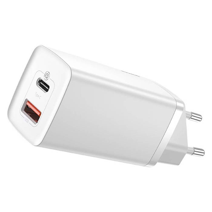 Baseus GaN2 Lite Fast 65W USB / USB Type C Quick Charge 3.0 Power Delivery (Gallium Nitride) bílá (CCGAN2L-B02)
