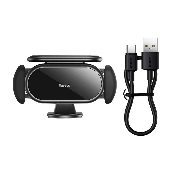 Support de voiture de cockpit automatique solaire Baseus Steel Cannon Pro noir (SUGP010001)