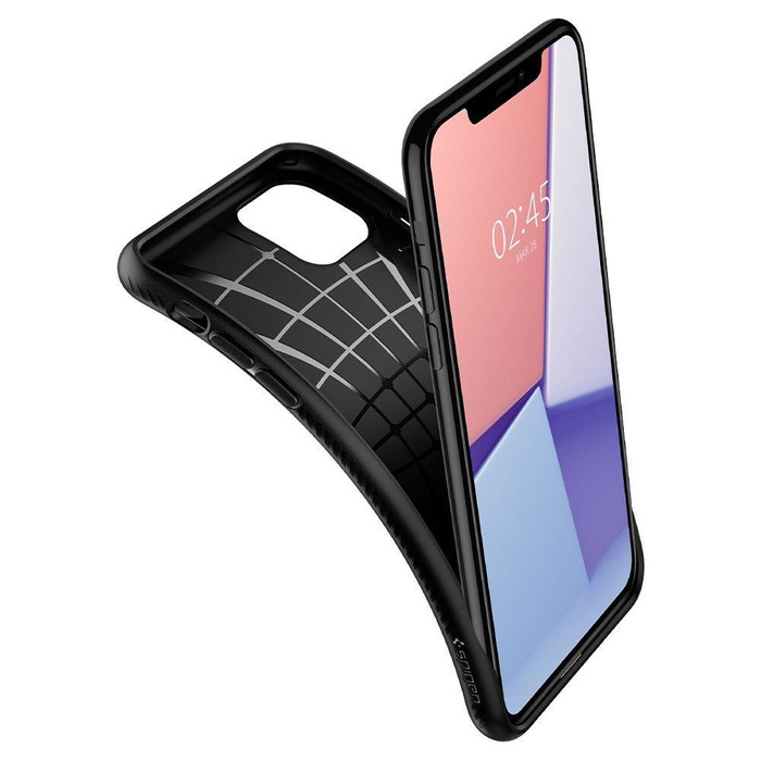 Telefontok SPIGEN iPhone 11 Pro Liquid Air Matt fekete tok 