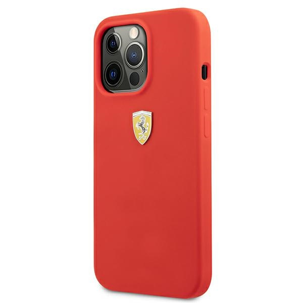 Funda FERRARI Apple iPhone 13 Pro Max Silicone Red Hardcase