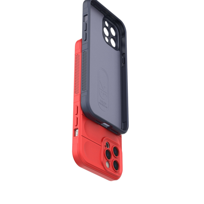 Custodia Magic Shield Case per iPhone 12 Pro Max, cover flessibile corazzata blu scuro