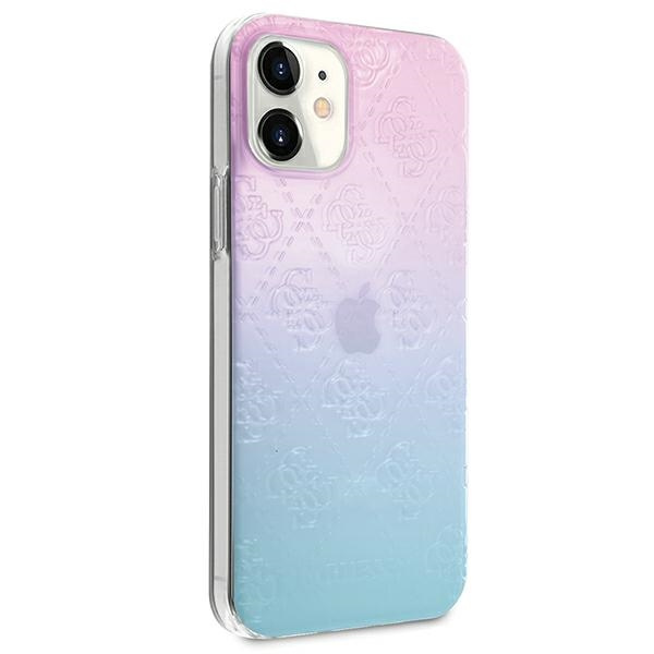 Case GUESS Apple iPhone 12 Mini 5,4 4G 3D Pattern Collection GUHCP12S3D4GGBP Blue Pink Hardcase