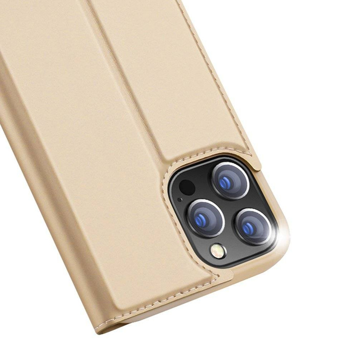 Dux Ducis Skin Pro Holster Flip Cover für iPhone 13 Pro gold