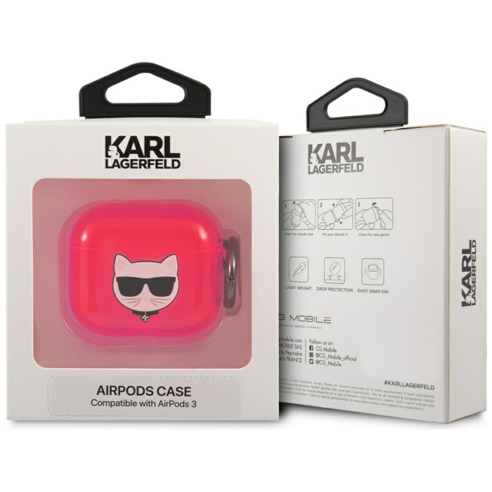  KARL LAGERFELD  Estuche de los AirPods 3 Choupette Rosa