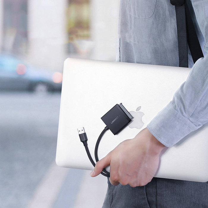 Ugreen adapter converter HDD SSD 2,5'' / 3,5'' SATA III 3.0 - USB 3.2 Gen 1 (SuperSpeed USB 5 Gbps) black (60561 CM257)