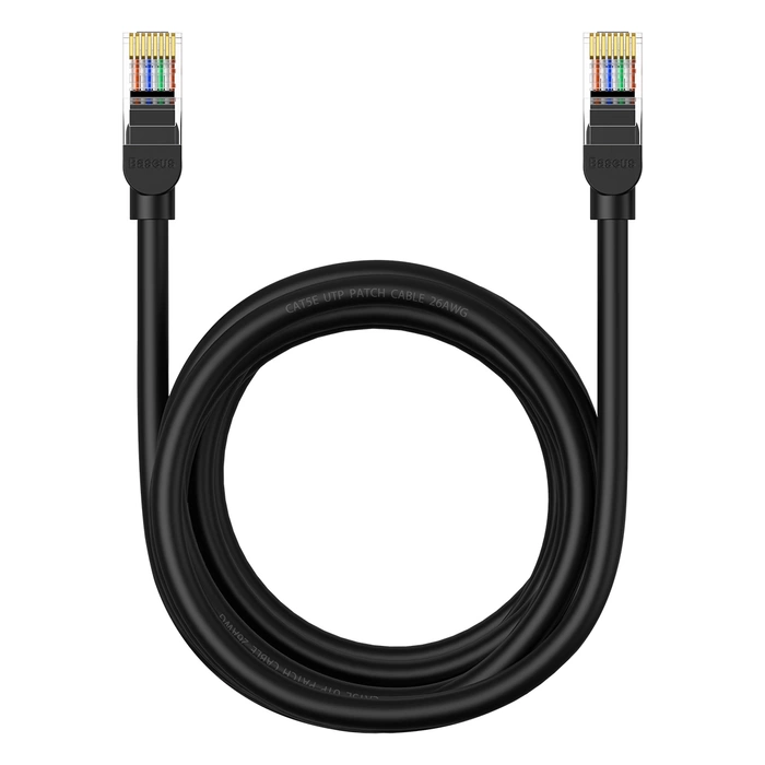 Baseus Ethernet CAT5, 3m network cable (black)