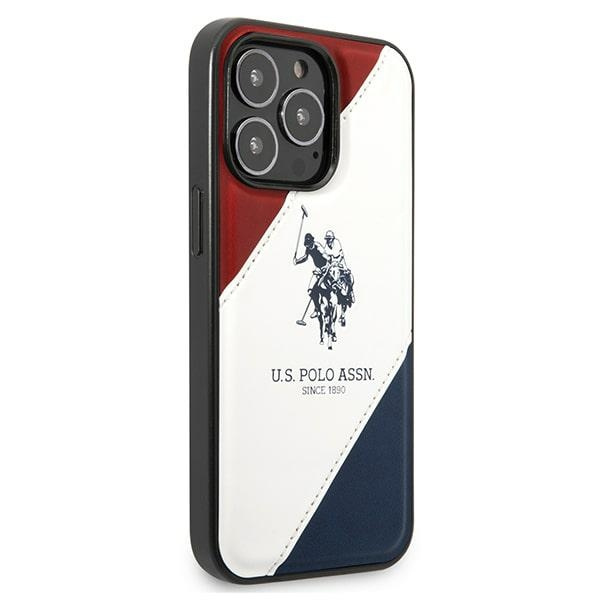 US Polo USHCP14XPSO3 iPhone 14 Pro Max 6.7" weiß/weiß Tricolor Embossed