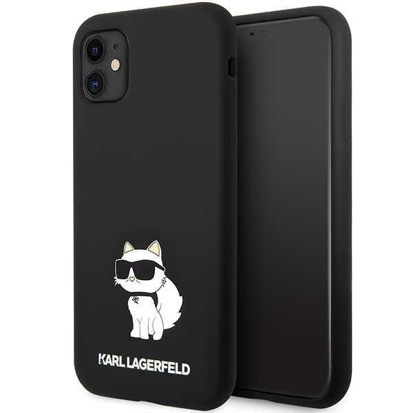 Funda Karl Lagerfeld KLHCN61SNCHBCK iPhone 11/ XR durocase negro/negro Silicona Choupette Case