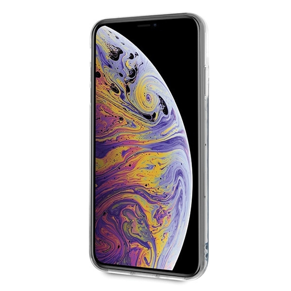 Case GUESS Apple iPhone Xs Max California Glow In The Dark Blue Hardcase