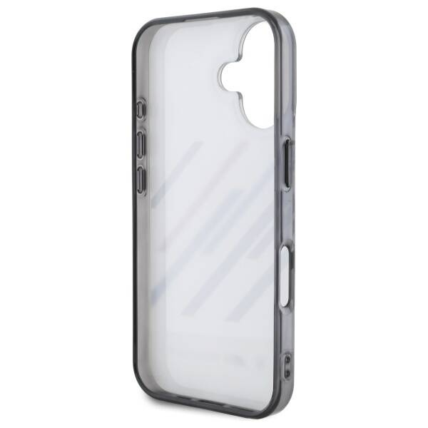 Cover BMW iPhone 16 Plus 6,7" grigio/grigio durocase Motosport IML Strisce casuali