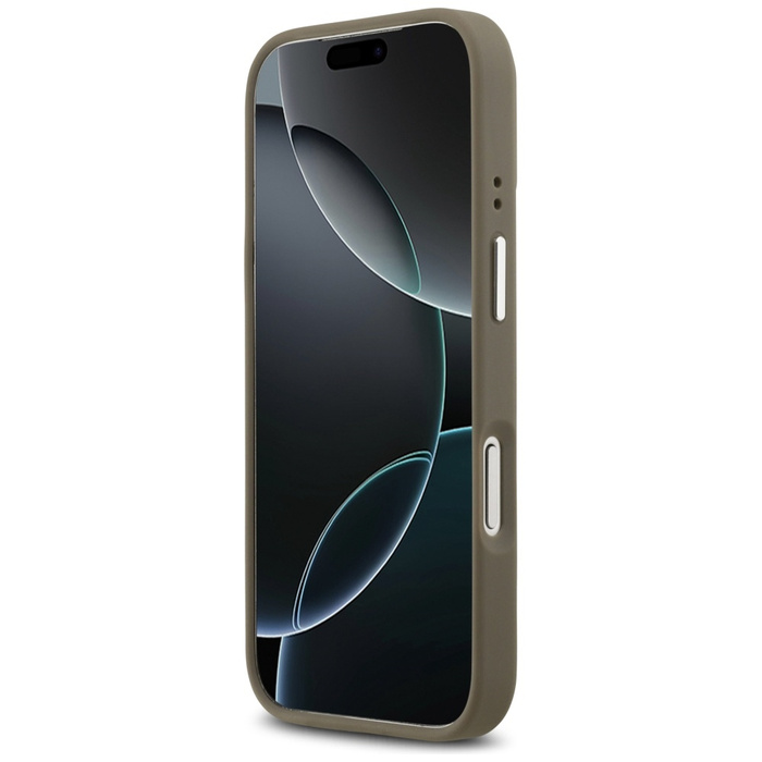 Etui Guess Grained Big 4G Classic Logo   do iPhone 17 Pro brązowy