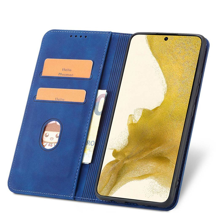Magnet Fancy Case para Samsung Galaxy S23+ flip cover wallet stand azul