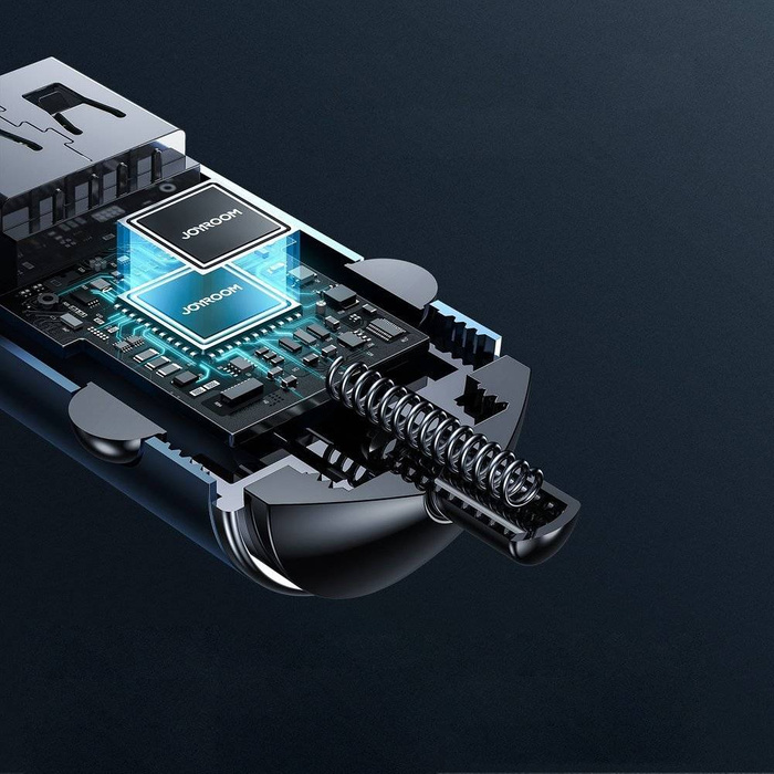 Joyroom Schnelles USB Typ C / USB Autoladegerät 45 W 5 A Power Delivery Quick Charge 3.0 AFC SCP Grau (C-A35)