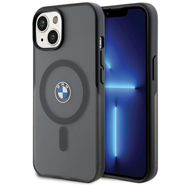 Hülle BMW BMHMP15SDSLK iPhone 15 6,1" schwarz/schwarz hartcase IML Signature MagSafe Case