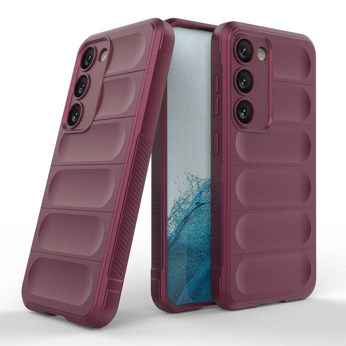 Magic Shield Case für Samsung Galaxy S23+ flexible gepanzerte Hülle bordeaux