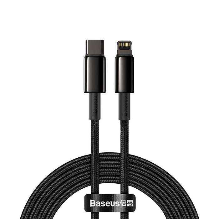 Baseus USB Tipo C - Lightning Fast Charging Power Delivery 20 W 2 m negro (CATLWJ-A01)