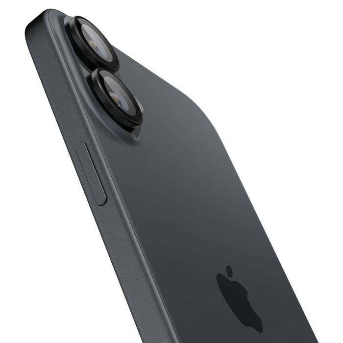 Spigen IPhone PROTECTEUR DE CAMÉRA OPTIK PRO GLAS.TR "EZ FIT" PROTECTEUR DE CAMÉRA 2-PACK 16 / 16 PLUS NOIR
