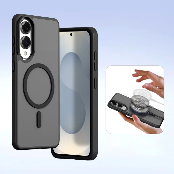 Dux Ducis Lava Case mit MagSafe für Samsung Galaxy S25 Edge - Schwarz