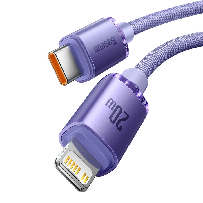 Baseus CAJY000205 Lightning - USB-C PD cable 20W 480Mb/s 1.2m - purple