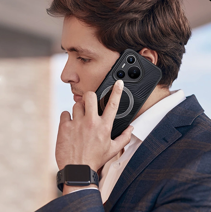 Etui Dux Ducis Aimo Mag z MagSafe na Huawei Pura 70 - czarne