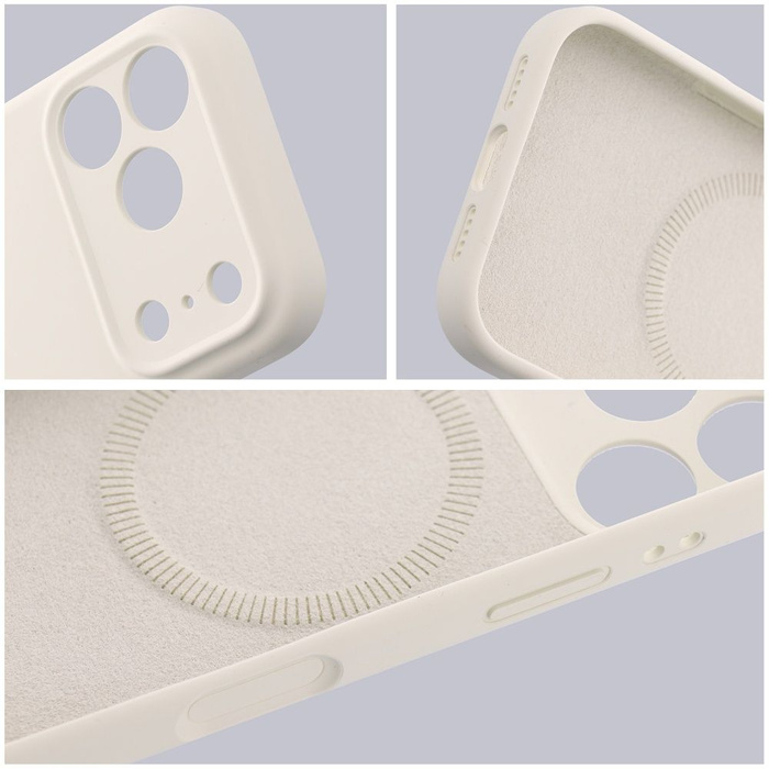 Etui na iPhone 15 PRO MAX Forcell F-Protect Rubber Premium zgodny z MagSafe antique white 0INT