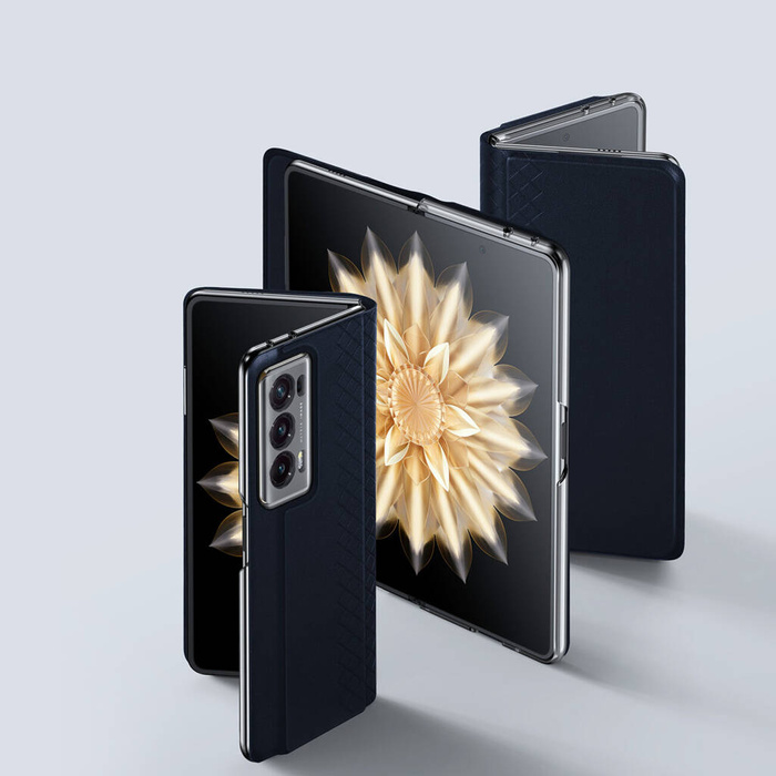 Dux Ducis Bril Ledertasche mit Ständer und Geldbörse für Honor Magic VS – blau