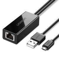 Ugreen external network adapter USB 100Mbps for Chromecast with 1m cable black (30985)