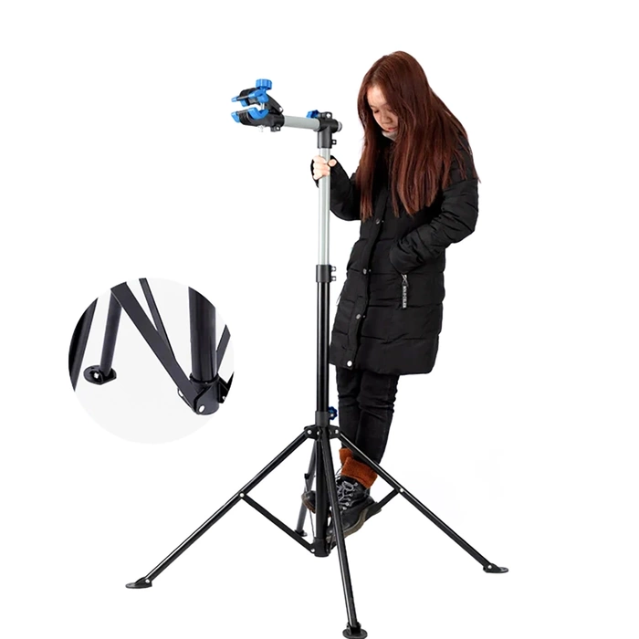 Rockbros MP-02 Bodenserviceständer für Fahrräder mit Knöpfen – schwarz