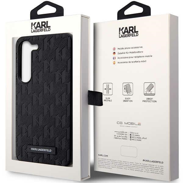 Case Karl Lagerfeld Klhcs23ssaklhpk S23 S911 Hardcase Black/Black Saffiano Mono Metal Logo Case