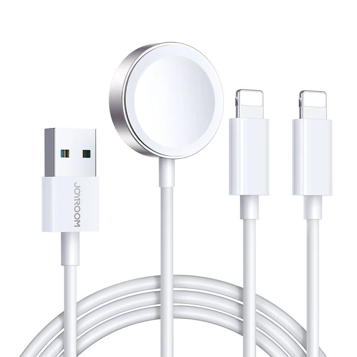Joyroom S-IW007 Cavo 3 in 1 Caricatore magnetico USB-A - Lightning 1,2 m - bianco