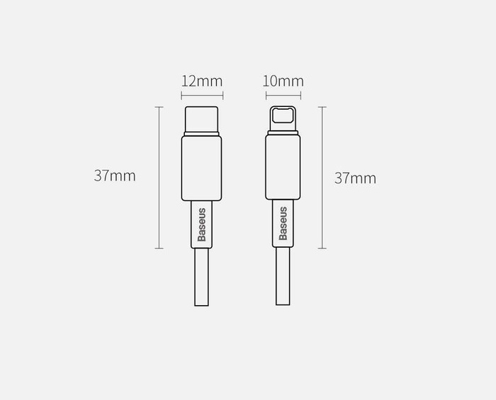 Cavo Baseus USB tipo C - Alimentazione di ricarica rapida 20 W 2 m nero ( Lightning -A01)